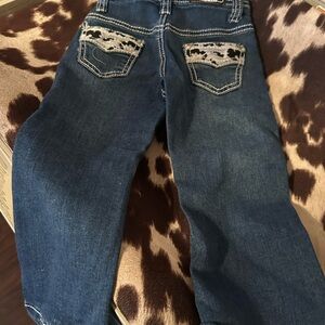 Kids Blue Denim Jeans with Embroidered Pockets